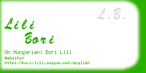 lili bori business card